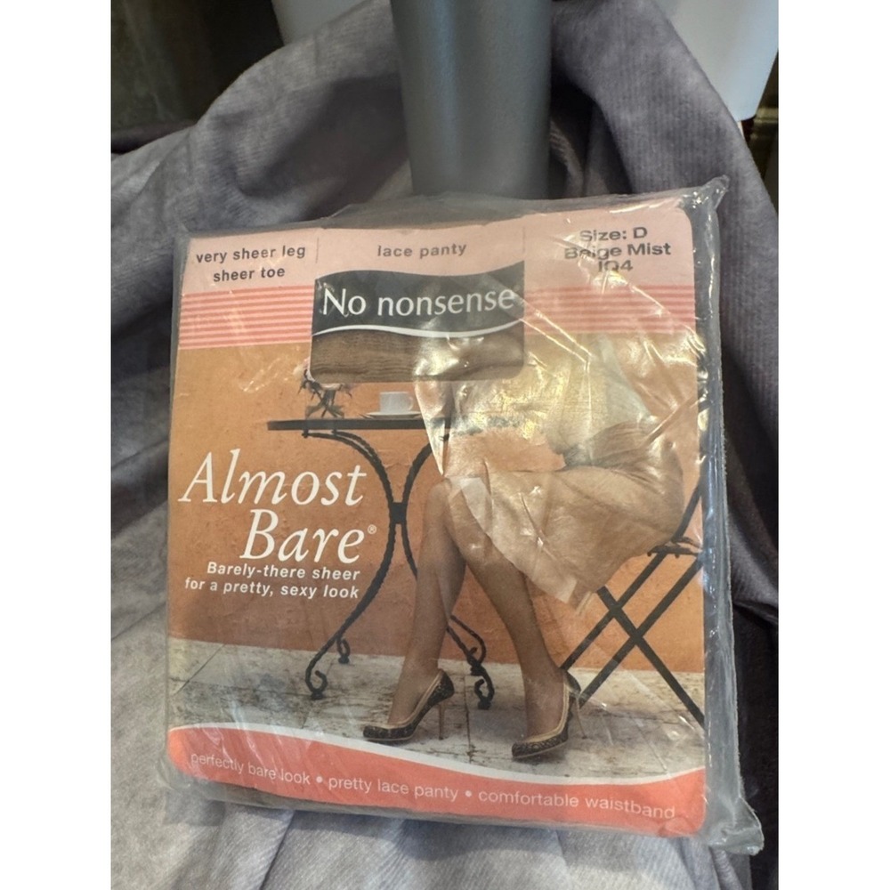 No Nonsense Almost Bare Lace Panty Sheer Beige Mist